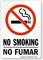 Bilingual No Smoking / No Fumar Sign