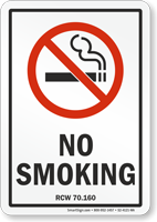 Washington No Smoking Sign