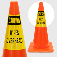Caution Wires Overhead Cone Collar