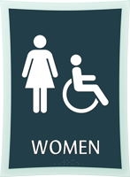 Women Bathroom, Women/Handicapped Sign