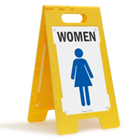 Women W/Graphic Fold-Ups® Floor Sign