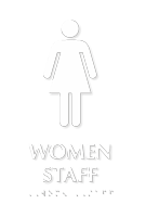 Women Staff TactileTouch Braille Restroom Sign