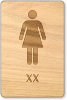 XX Woman Wooden Restroom Sign