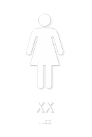 XY Women Restroom Tactiletouch Braille Sign, SKU: SE-6785
