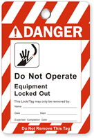 Lockout Tag ANSI Striped