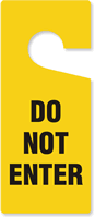 Do Not Enter Plastic Door Knob Hanger Tag