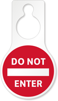 Do Not Enter Pear Shape Door Hanger Tag