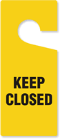 Keep Closed Plastic Door Knob Hanger Tag