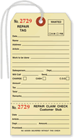 REPAIR   Manila Tags with Stub Strings