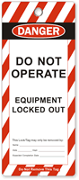 Lockout Tag OSHA Striped