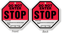 Do Not Enter Octagon Shaped Tag