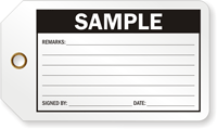 Sample Production Control Tag