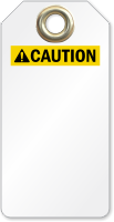 Blank ANSI Caution Tag