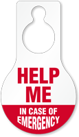 Help In Case Of Emergency Hang Tag