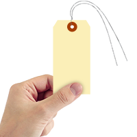 Manila 13 point Cardstock Tags (with pre attached wires)