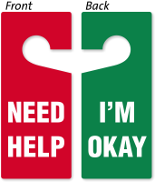 Need Help / I'm Okay Double-Sided Door Hanger