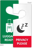 Privacy Please Luggage Ready Door Hang Tag