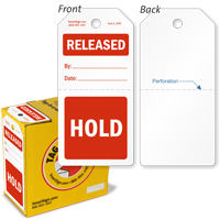 Hold / Released 2 Part Plastic Tag