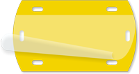 Yellow Blank Fiber Optic Cable Tag