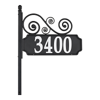 Reflective Address Post Sign
