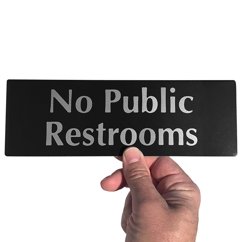 No Public Restrooms Sign For Door Sku Dp 0042 