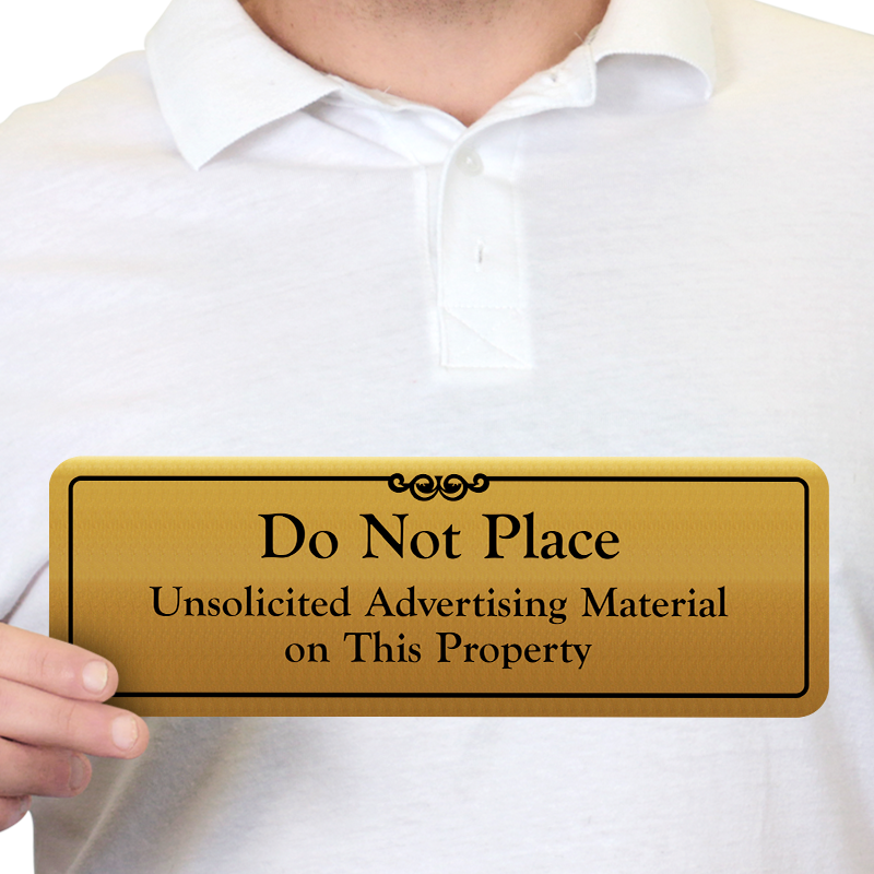 Details about   DO NOT Place UNSOLICITED Advertisement Material ON This Property Sign..ref1020 