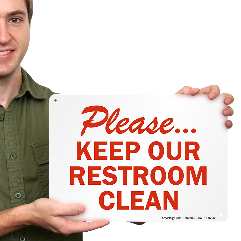 Please Keep Bathroom Clean Printable Sign 