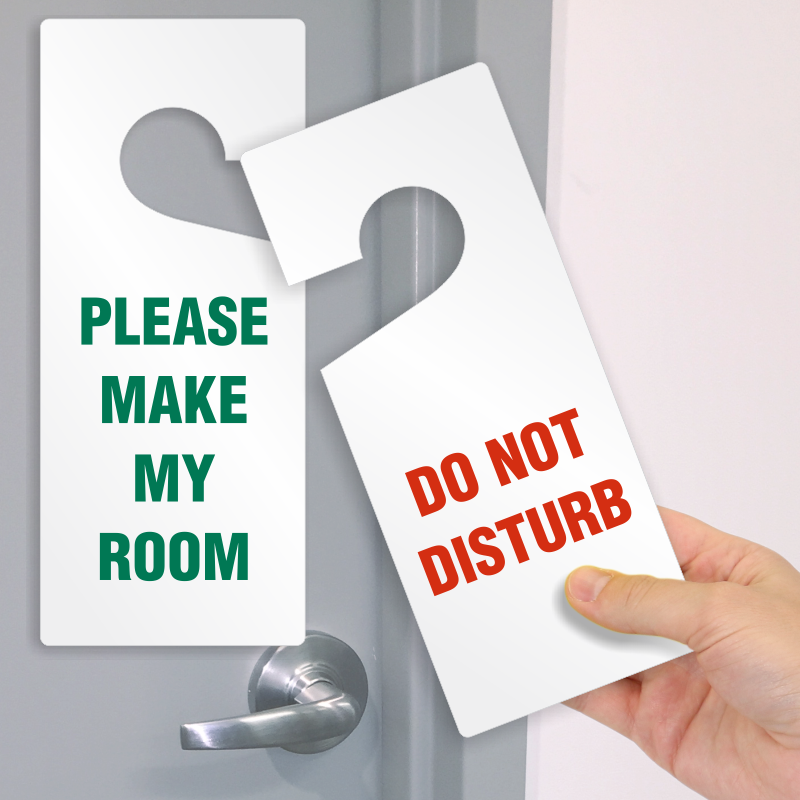 Do Not Disturb / Please Make My Room Door Knob Hanger Tag, SKU TG0919