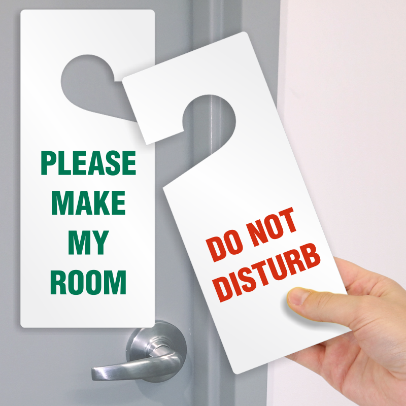 Do Not Disturb Please Make My Room Door Knob Hanger Tag SKU TG 0919