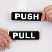 Pull Push Set Sign