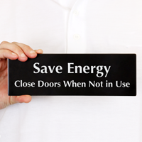 Save Energy Close Doors Sign