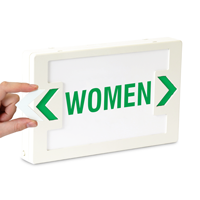 Women LED Exit Sign with Battery Backup