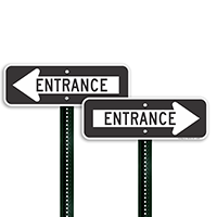 Entrance Sign with Right Arrow parking Sign