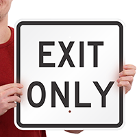 EXIT ONLY Aluminum Parking Sign