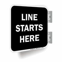 Line Starts Here Sign