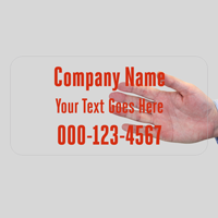 Customizable Company Name and Number, Single-Sided Label