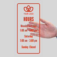 Customizable Logo and Working Hours, Single-Sided Label