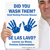 Bilingual Did You Wash Them? Sign