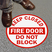 Keep Closed Fire Door Don't Block Sign