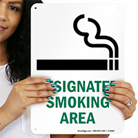 Designated Smoking Area Sign