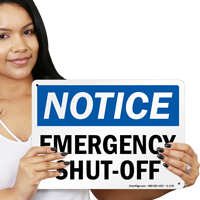 Emergency Shut-Off Sign