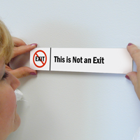 Not An Exit Stacking Magnetic Door Sign