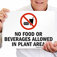 No Food or Beverages Allowed Sign