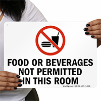 Food or Beverages Not Permitted Sign