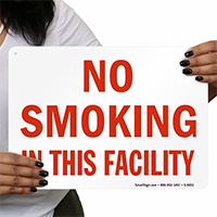 No Smoking In This Facility Sign