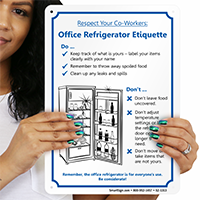 Office Refrigerator Etiquette Sign