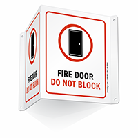 Fire Door Do Not Block Sign