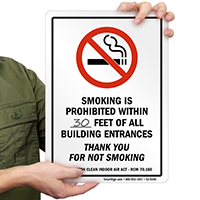 Smoking Is Prohibited Within Write-On Sign