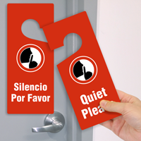 Bilingual Quiet Please Silencio Por Favor Hang Tag