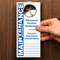 2-Sided Bilingual Maintenance Door Hanger